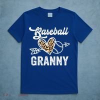 Mothers Day Baseball Granny Leopard Gift T-Shirt thumb 5