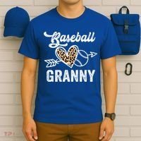 Mothers Day Baseball Granny Leopard Gift T-Shirt thumb 6
