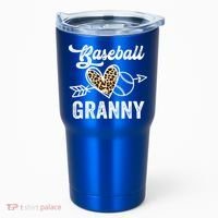 Mothers Day Baseball Granny Leopard Gift Tumbler thumb 0