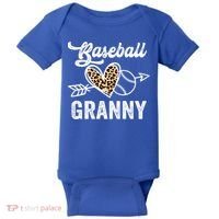 Mothers Day Baseball Granny Leopard Gift Baby Bodysuit thumb 0