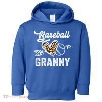 Mothers Day Baseball Granny Leopard Gift Toddler Hoodie thumb 0
