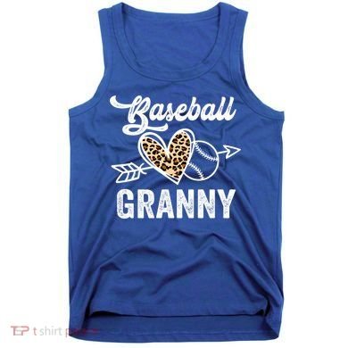 Mothers Day Baseball Granny Leopard Gift Tank Top