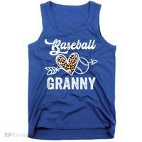 Mothers Day Baseball Granny Leopard Gift Tank Top thumb 0