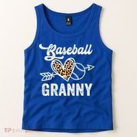 Mothers Day Baseball Granny Leopard Gift Tank Top thumb 2