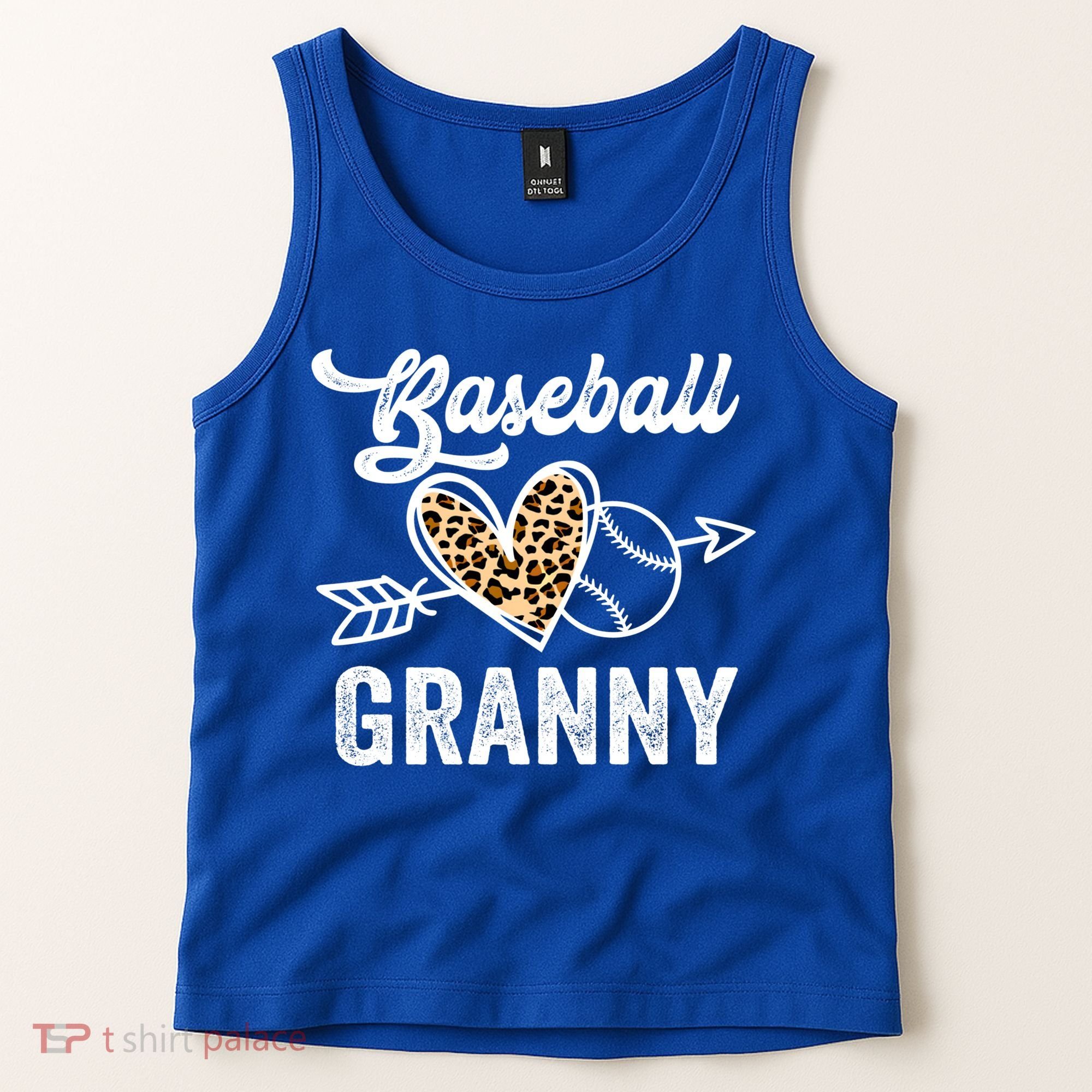 Mothers Day Baseball Granny Leopard Gift Tank Top