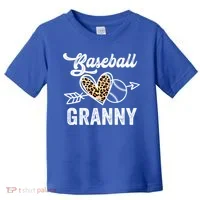 Mothers Day Baseball Granny Leopard Gift Toddler T-Shirt thumb 0