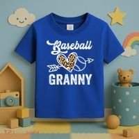Mothers Day Baseball Granny Leopard Gift Toddler T-Shirt thumb 3
