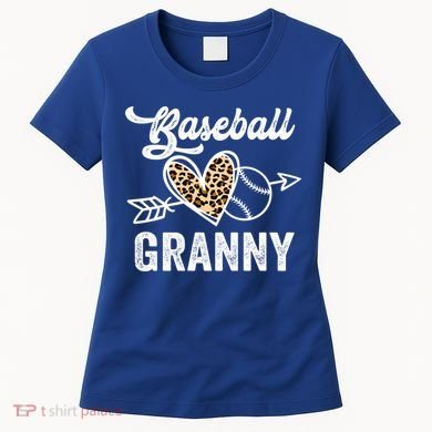 Mothers Day Baseball Granny Leopard Gift Women's T-Shirt