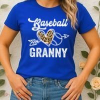 Mothers Day Baseball Granny Leopard Gift Women's T-Shirt thumb 2