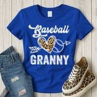 Mothers Day Baseball Granny Leopard Gift Women's T-Shirt thumb 3