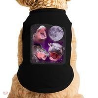 Moo Deng Bouncy Pig In Thai Picture Howling Under The Moon Doggie Tank thumb 0