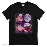 Moo Deng Bouncy Pig In Thai Picture Howling Under The Moon T-Shirt thumb 0