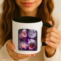Moo Deng Bouncy Pig In Thai Picture Howling Under The Moon Coffee Mug thumb 3