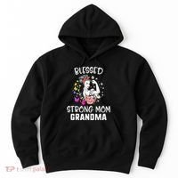 MotherS Day Blessed Strong Mom Grandma Strong Women Gift Hoodie thumb 0