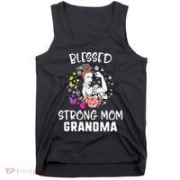 MotherS Day Blessed Strong Mom Grandma Strong Women Gift Tank Top thumb 0