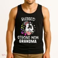 MotherS Day Blessed Strong Mom Grandma Strong Women Gift Tank Top thumb 3