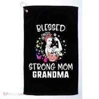 MotherS Day Blessed Strong Mom Grandma Strong Women Gift Golf Towel thumb 0