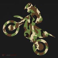 Motocross Dirt Bike Racing Camo Camouflage Long Sleeve Shirt thumb 2