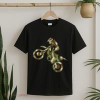 Motocross Dirt Bike Racing Camo Camouflage T-Shirt thumb 2