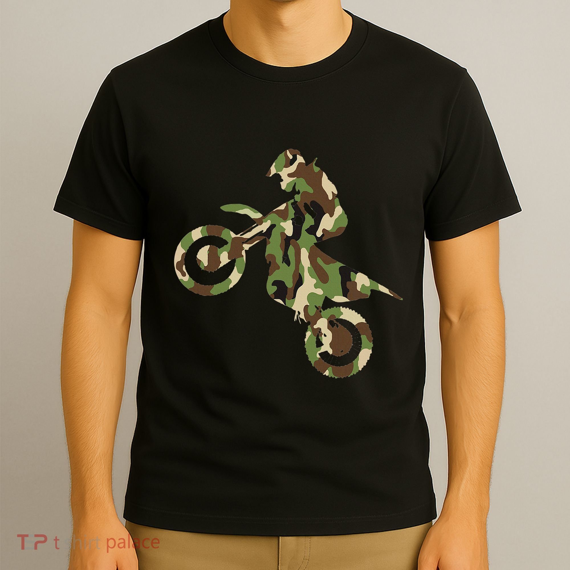 Motocross Dirt Bike Racing Camo Camouflage T-Shirt