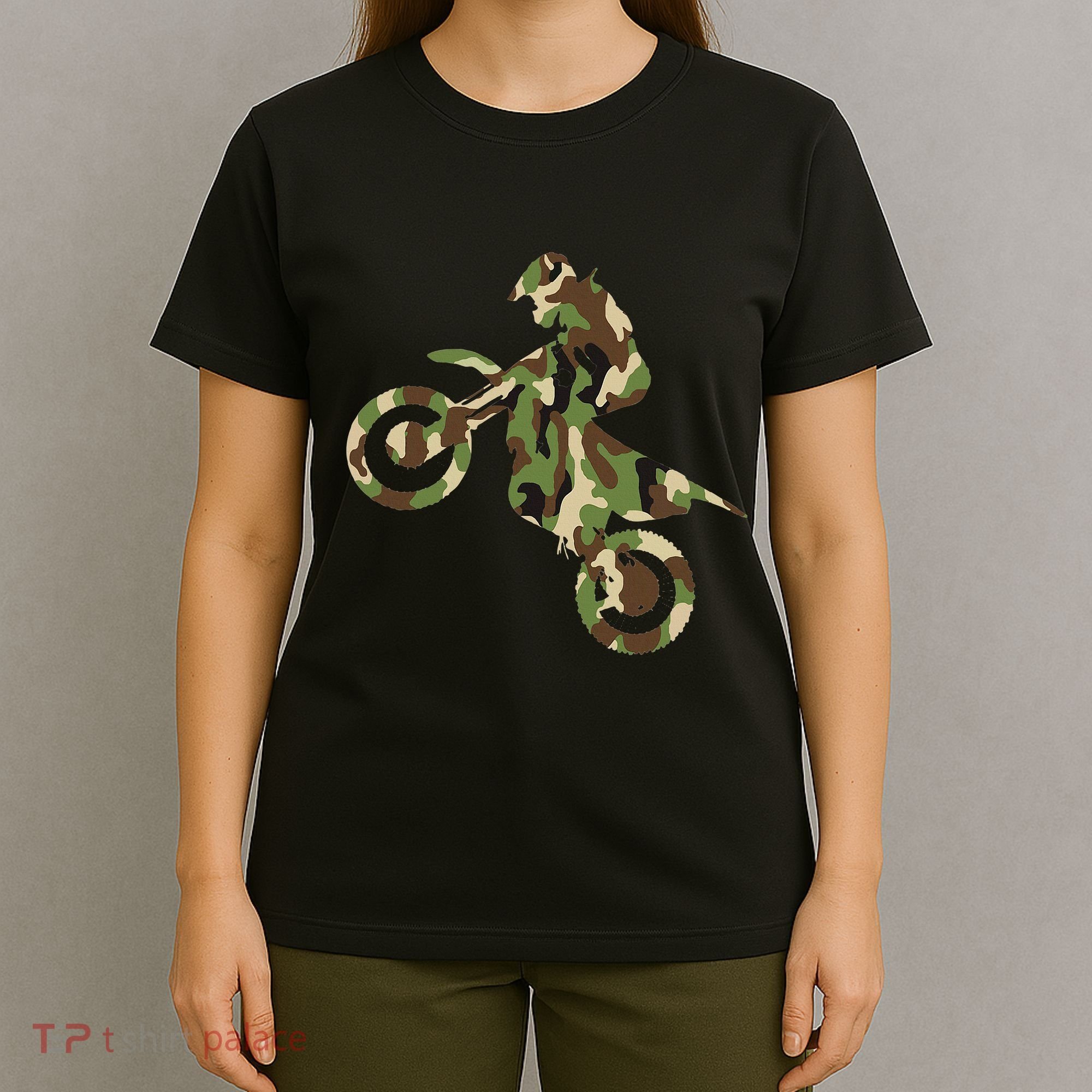 Motocross Dirt Bike Racing Camo Camouflage T-Shirt