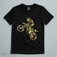 Motocross Dirt Bike Racing Camo Camouflage T-Shirt thumb 5