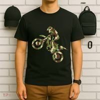Motocross Dirt Bike Racing Camo Camouflage T-Shirt thumb 6