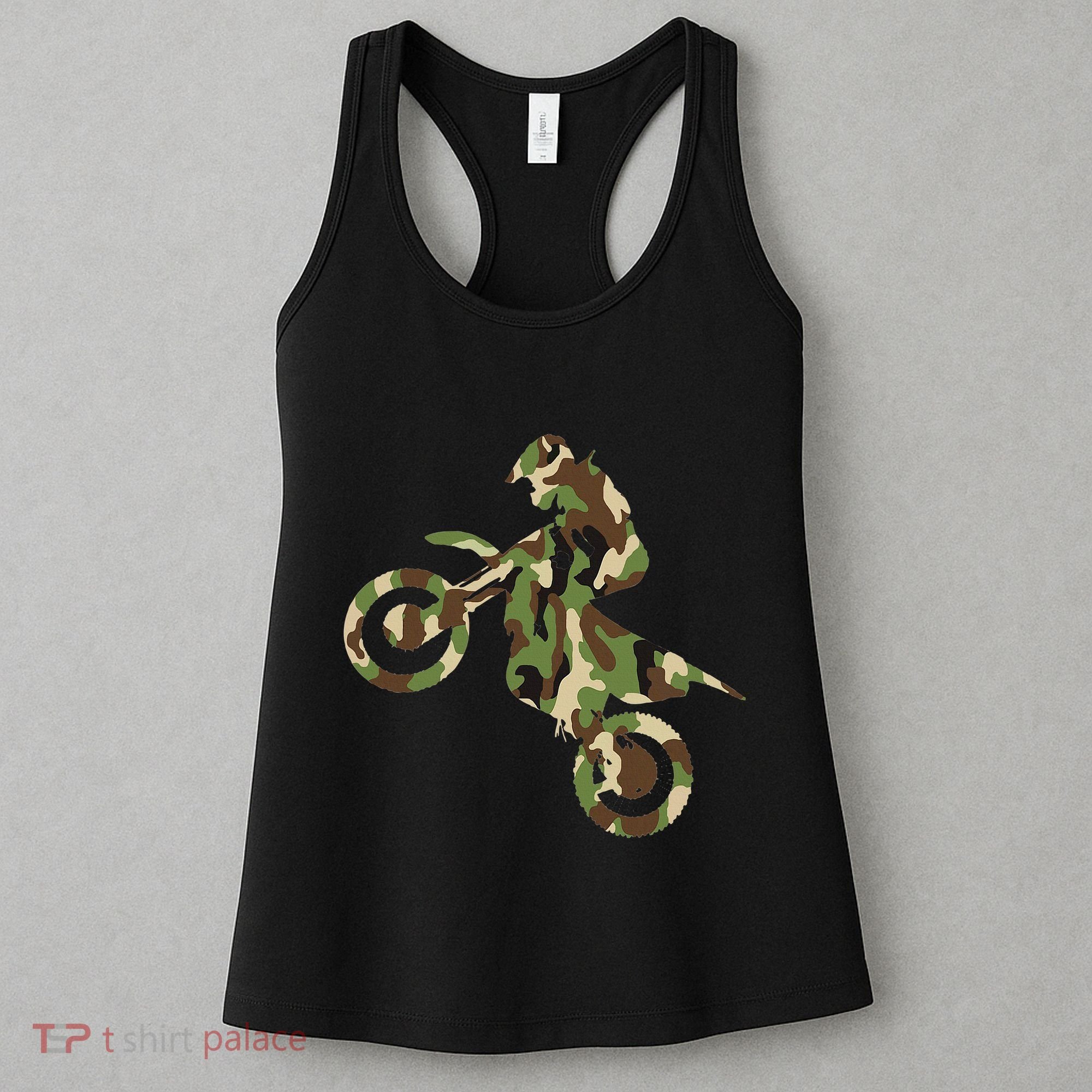 Motocross Dirt Bike Racing Camo Camouflage Women's Tank Top