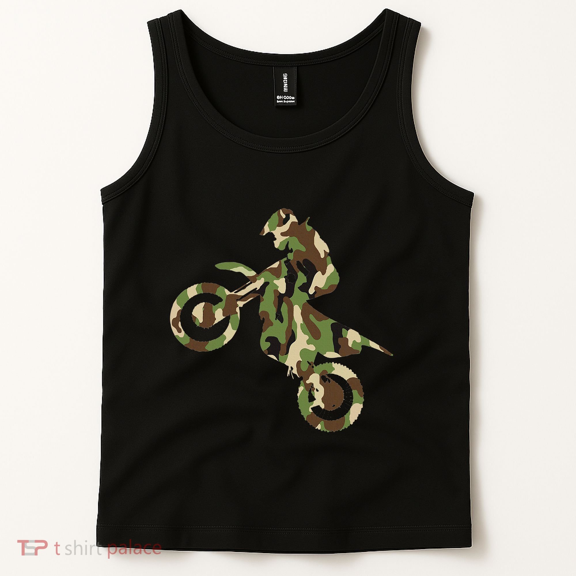 Motocross Dirt Bike Racing Camo Camouflage Tank Top