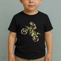 Motocross Dirt Bike Racing Camo Camouflage Toddler T-Shirt thumb 2