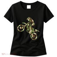 Motocross Dirt Bike Racing Camo Camouflage Women's T-Shirt thumb 0