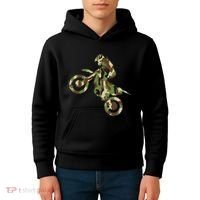 Motocross Dirt Bike Racing Camo Camouflage Kids Hoodie thumb 4
