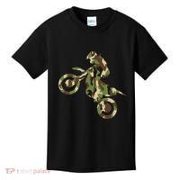 Motocross Dirt Bike Racing Camo Camouflage Kids T-Shirt thumb 0