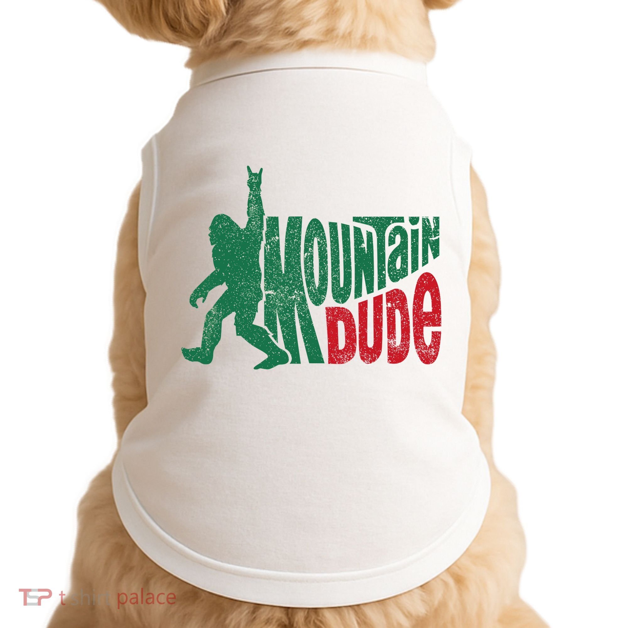 Mountain Dude Bigfoot Sasquatch Hiking Funny Doggie Tank