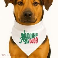 Mountain Dude Bigfoot Sasquatch Hiking Funny USA-Made Doggie Bandana thumb 1