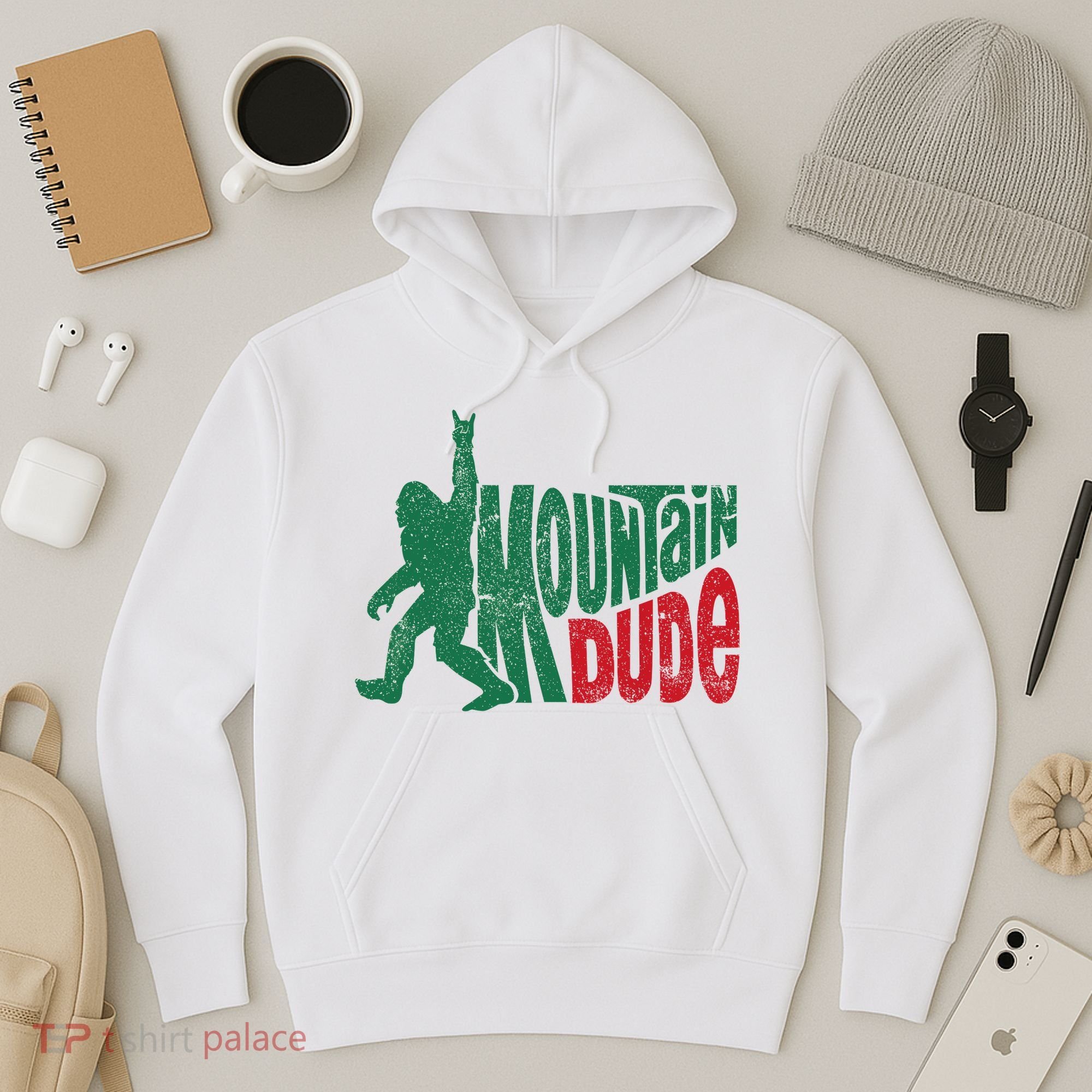Mountain Dude Bigfoot Sasquatch Hiking Funny Hoodie