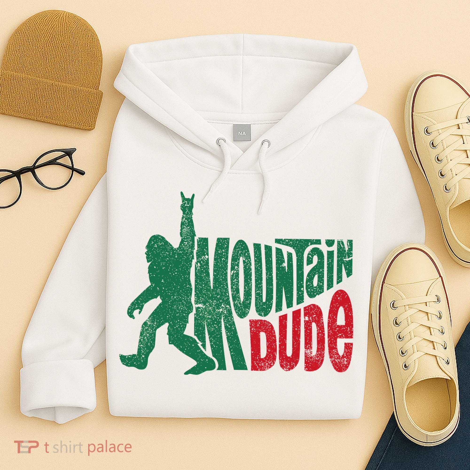 Mountain Dude Bigfoot Sasquatch Hiking Funny Hoodie