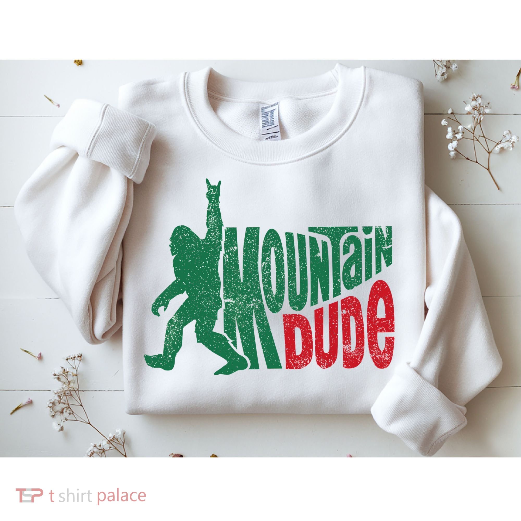 Mountain Dude Bigfoot Sasquatch Hiking Funny Sweatshirt