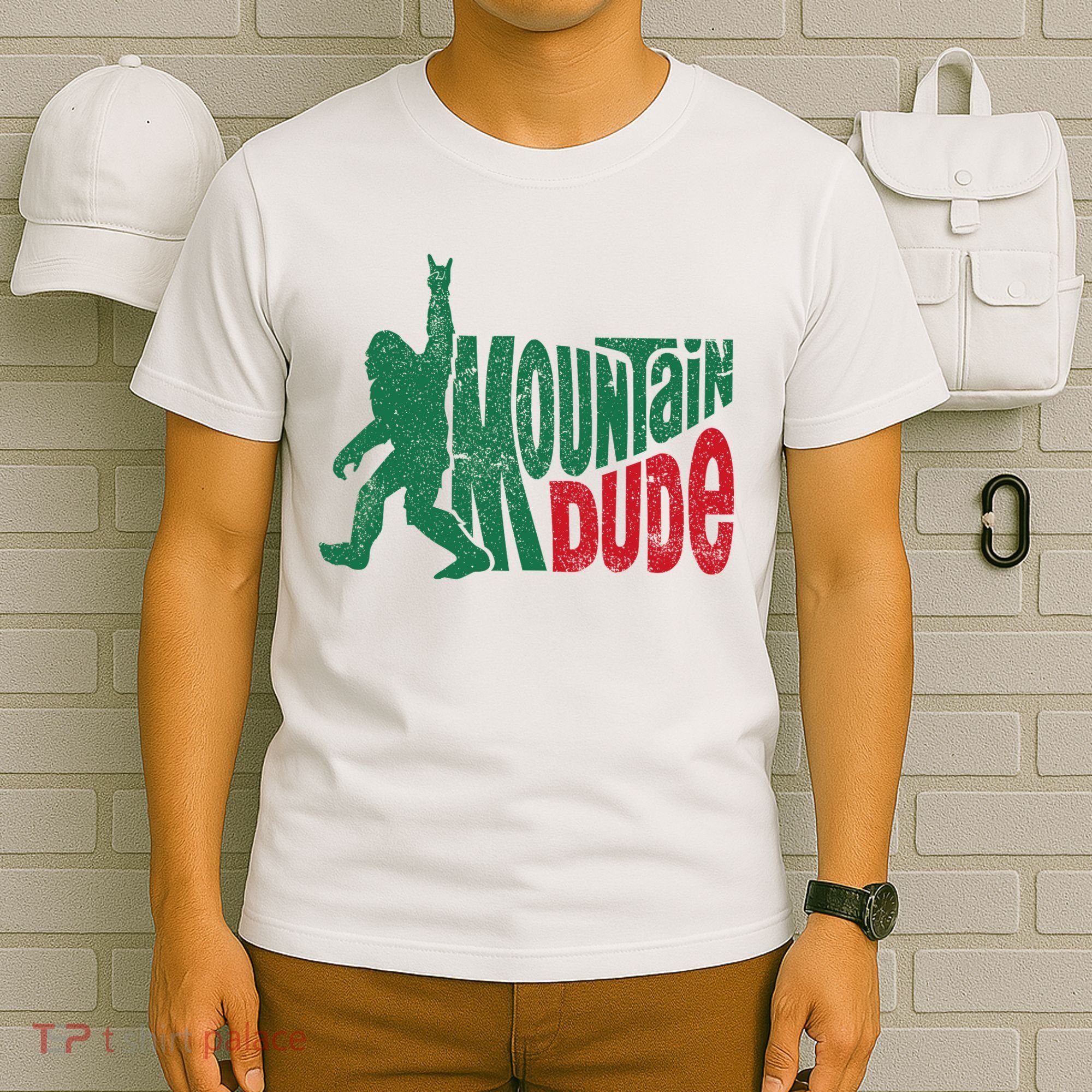 Mountain Dude Bigfoot Sasquatch Hiking Funny T-Shirt