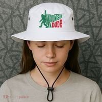 Mountain Dude Bigfoot Sasquatch Hiking Funny Bucket Hat thumb 3
