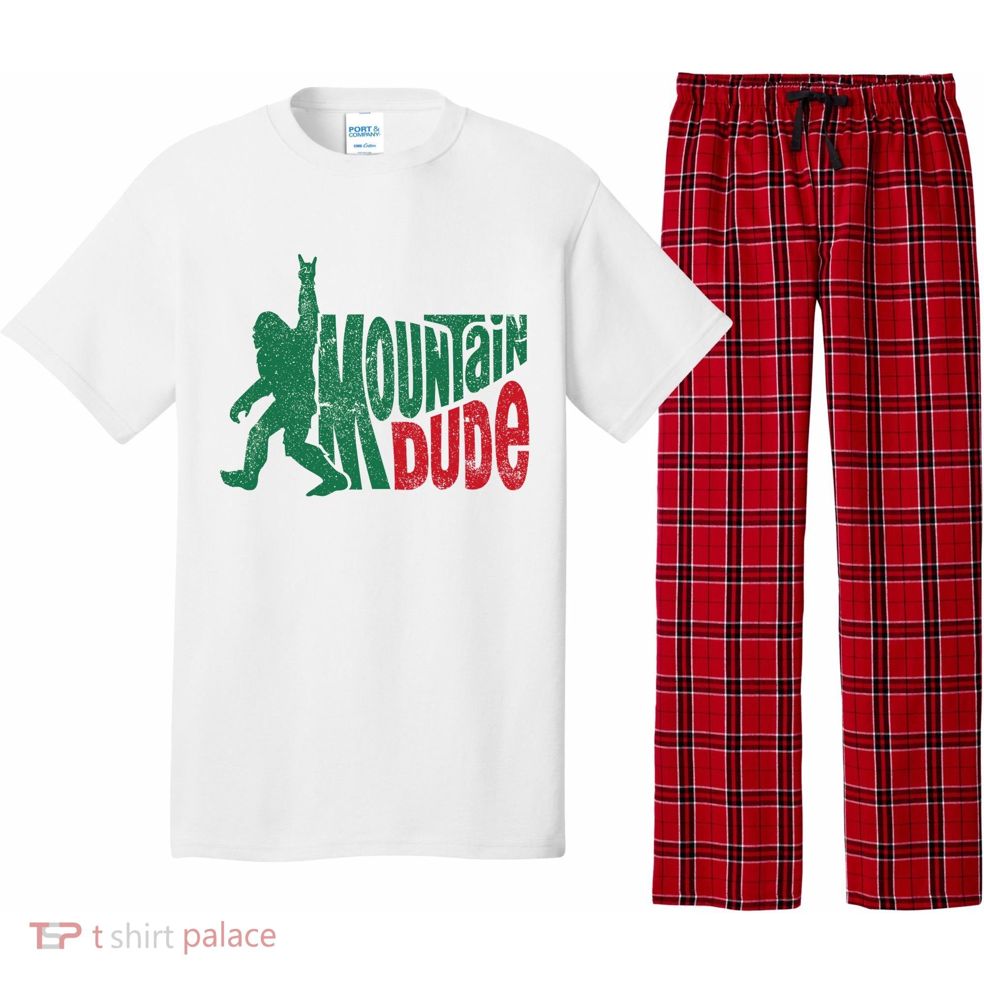 Mountain Dude Bigfoot Sasquatch Hiking Funny Pajama Set