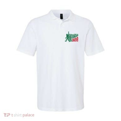 Mountain Dude Bigfoot Sasquatch Hiking Funny Polo