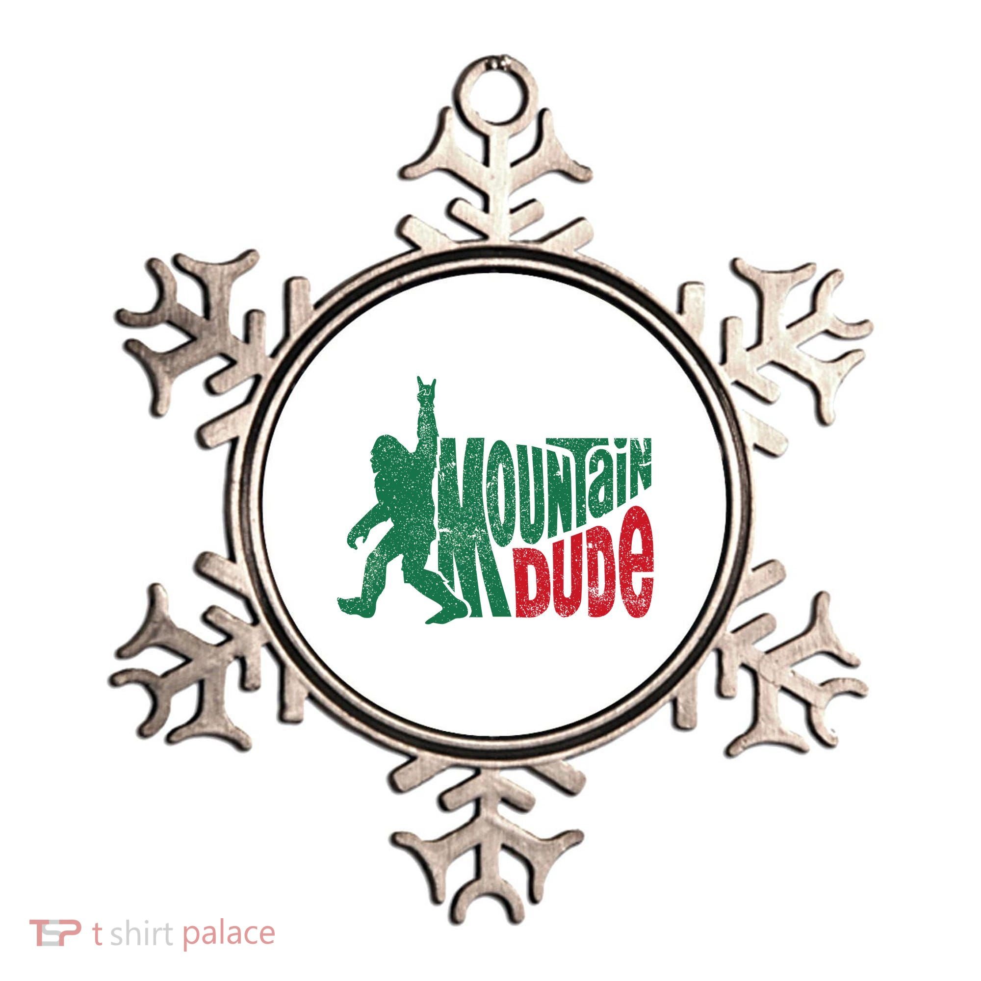 Mountain Dude Bigfoot Sasquatch Hiking Funny Ornament