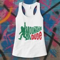 Mountain Dude Bigfoot Sasquatch Hiking Funny Women's Tank Top thumb 3