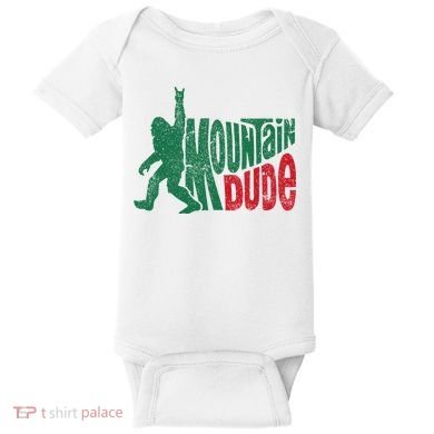 Mountain Dude Bigfoot Sasquatch Hiking Funny Baby Bodysuit