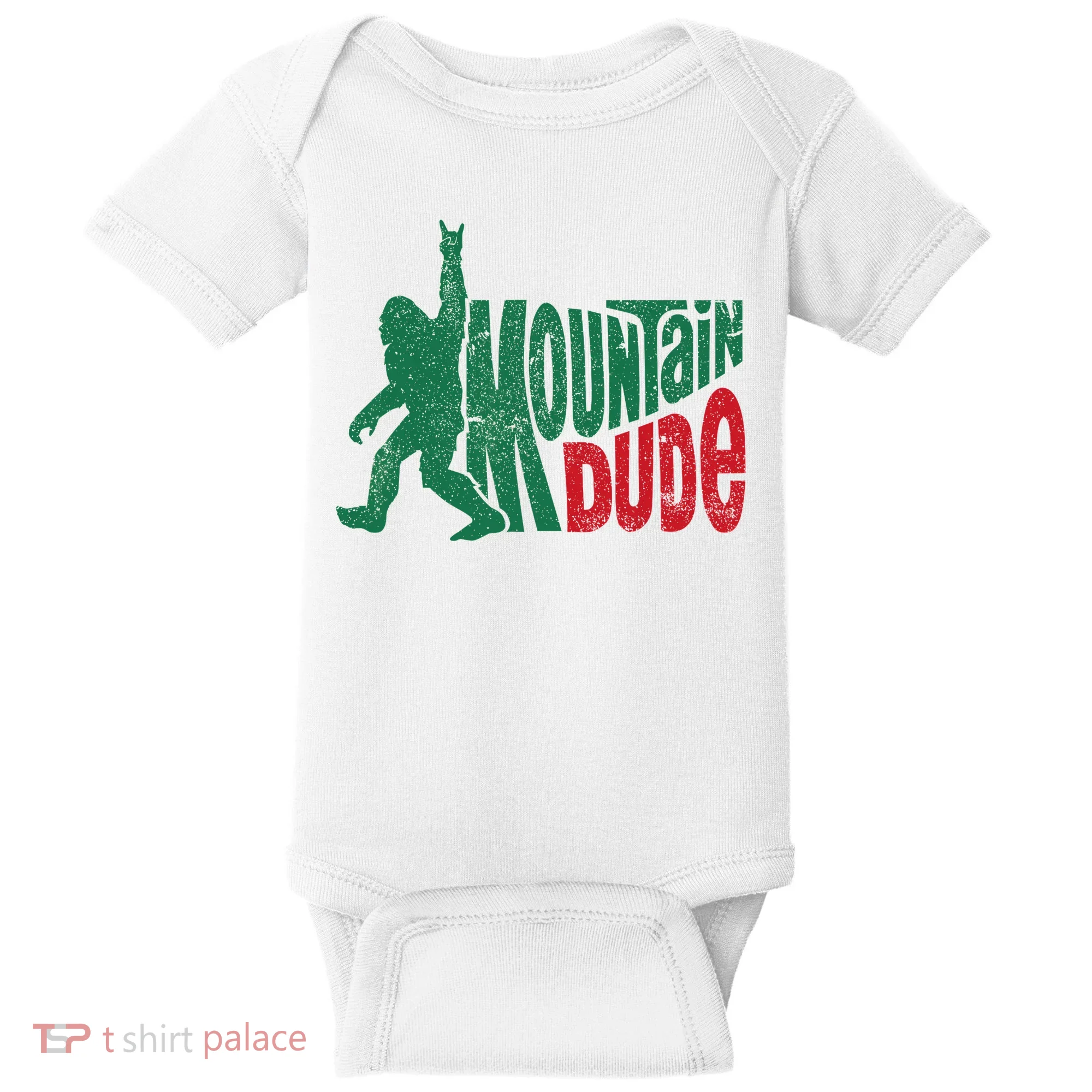Mountain Dude Bigfoot Sasquatch Hiking Funny Baby Bodysuit