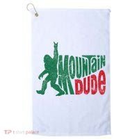Mountain Dude Bigfoot Sasquatch Hiking Funny Golf Towel thumb 0