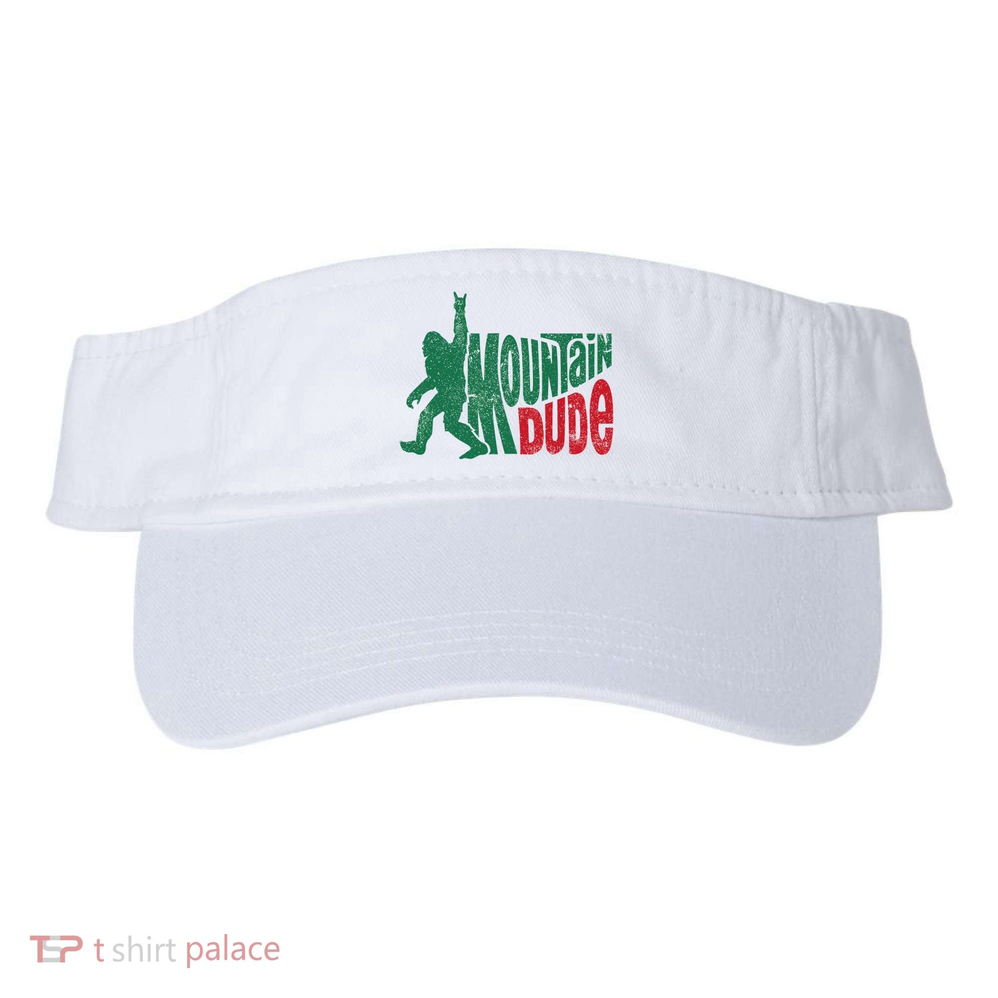 Mountain Dude Bigfoot Sasquatch Hiking Funny Visor