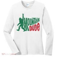 Mountain Dude Bigfoot Sasquatch Hiking Funny Women's Long Sleeve Shirt thumb 0