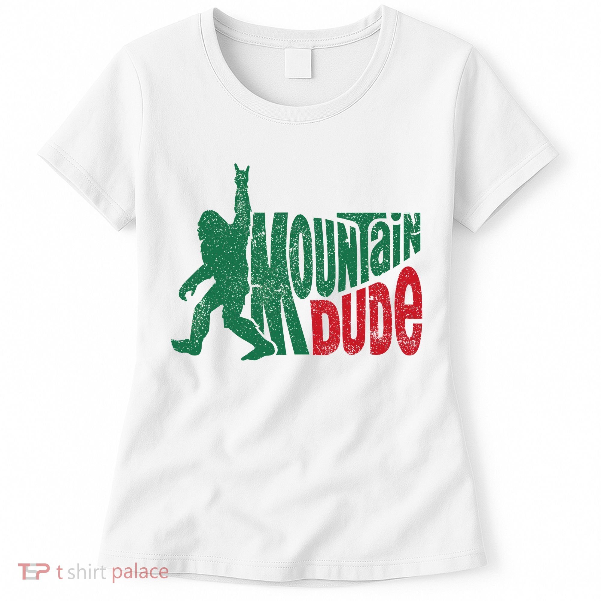 Mountain Dude Bigfoot Sasquatch Hiking Funny Women's T-Shirt